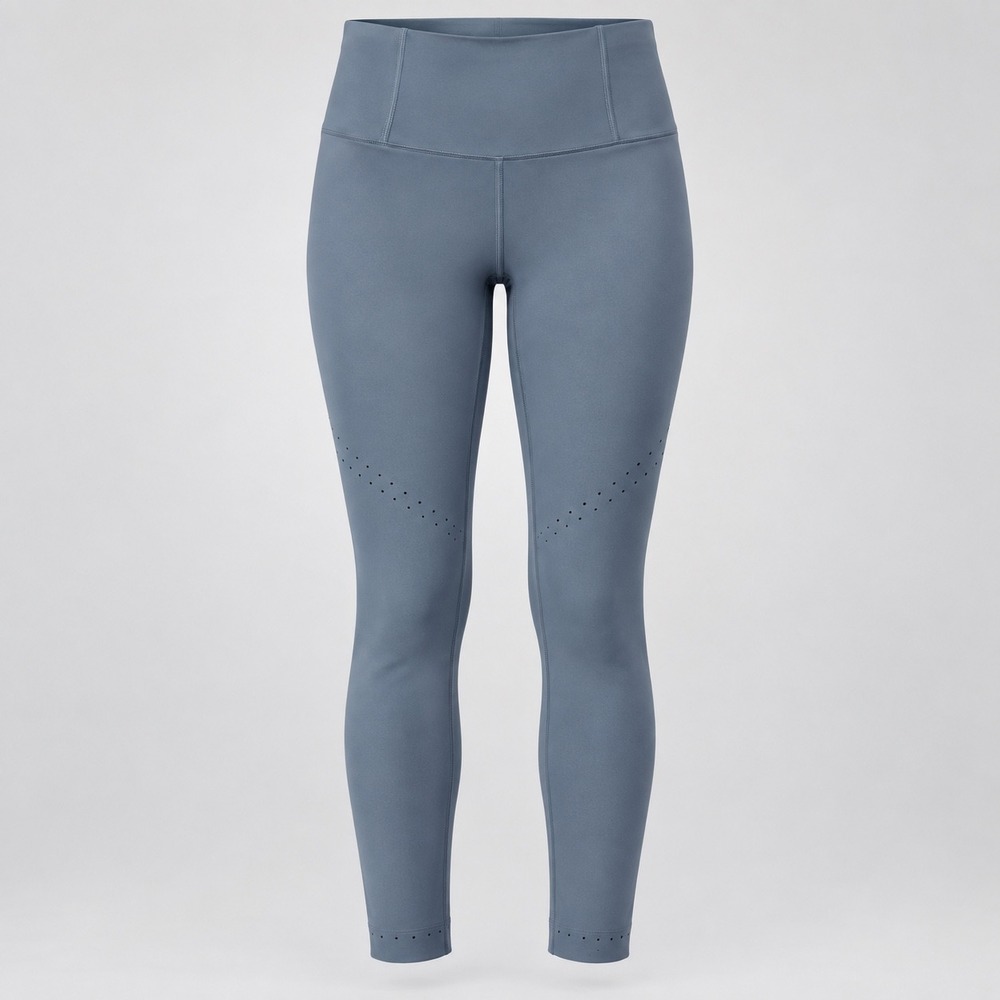 L lululemon Tight Stuff Tight II Leggings Size 4 Blue Gray Laser Cut Running
